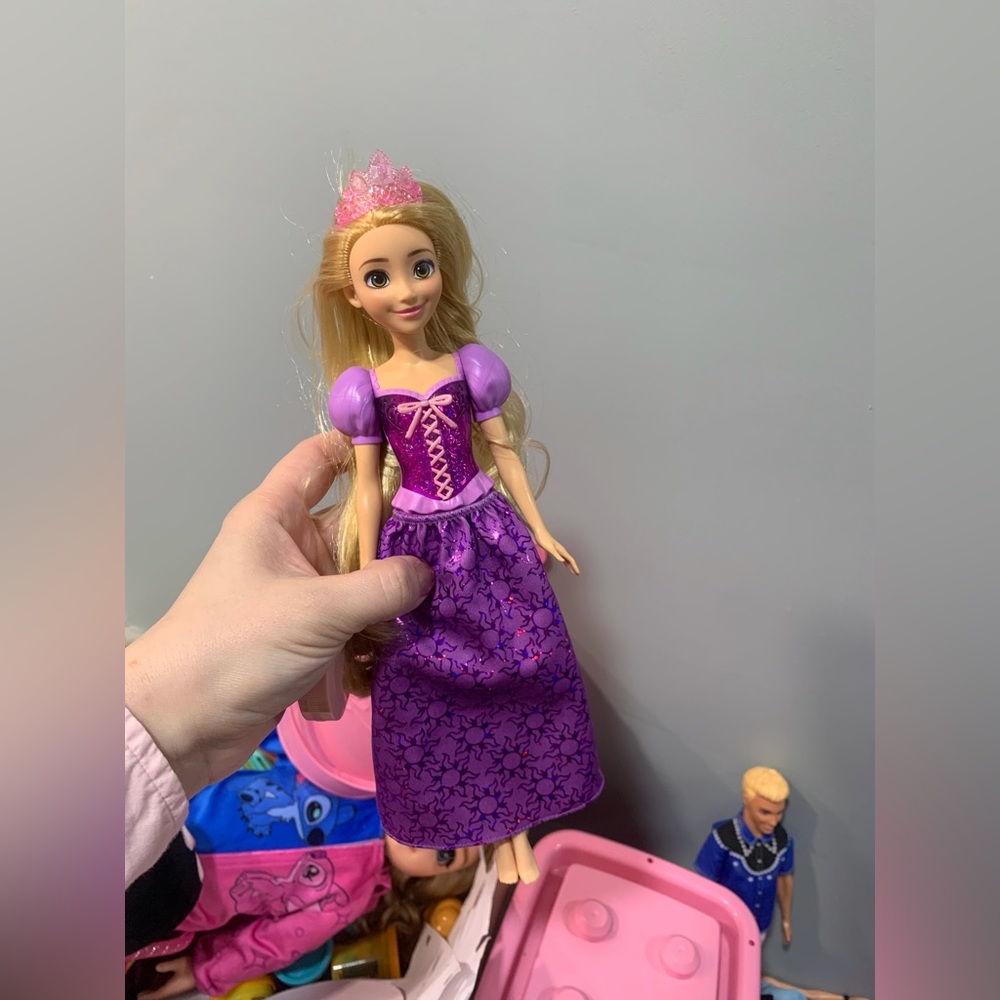 Rapunzel Purple Princess Fashion Doll with Tiara - Classic Kids Toy